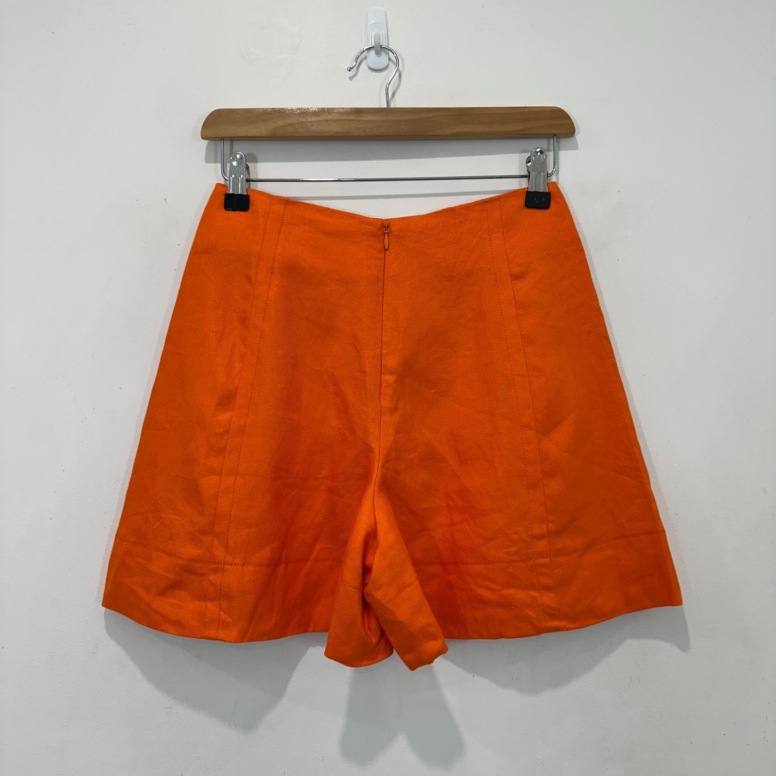 Country Road Shorts Women AU 4 (26 in Waist) Orange High Rise Lined NEW image 2