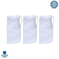 3 Pack 180 Micron Aquarium Filter Bags   Reusable Fine Mesh Media with Drawst...