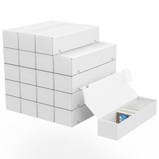 Trading Card Storage Box, 20-Pack 1100 Count White Corrugated Cardboard Bulk ...