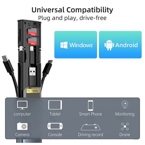 Adaptateur Carte Multifonction 13 en 1 /TF3.0 Portable Haute Vitesse T1504 - Photo 5/9
