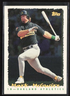 1995 Topps CyberStats (Spectralight) Mark McGwire #266 Oakland Athletics