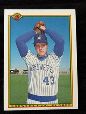 1990 Bowman Brewers Cal Eldred Rookie Baseball Card #387 Milwaukee Brewers MLB