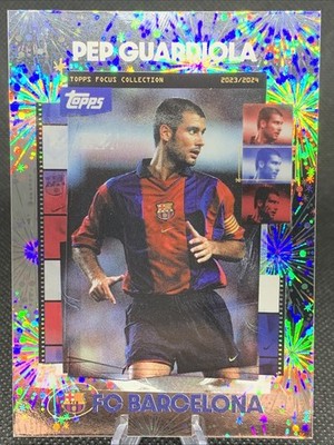 Pep Guardiola Firework Insert Topps Focus Collection 2023-24 FC Barcelona No. 8