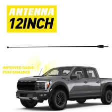 Fit FORD MUSTANG 12" 1979-2009 Black Antenna Stainless Mast Power Radio AM/FM
