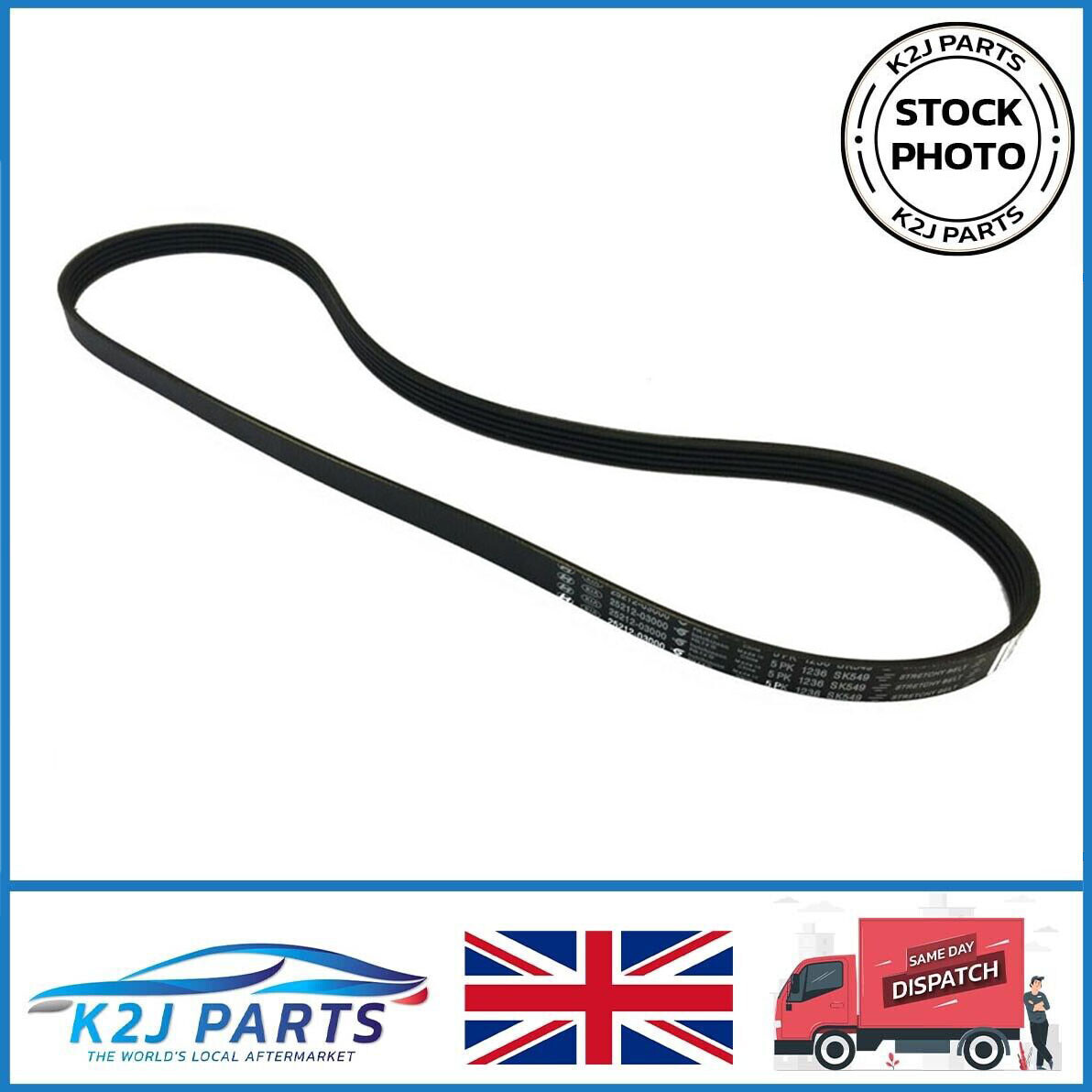 Genuine Hyundai Drive Belt VRibbed for i10 i20 1.2 Petrol 5PK1236 5