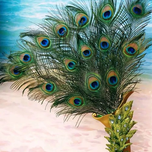 15X Natural Peacock Feathers Real Peacock Tail Feathers 25-30CM Feathers Decors - Picture 3 of 5