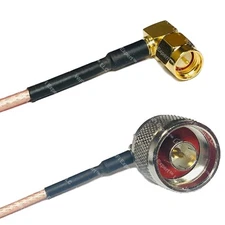 RG316 SMA MALE ANGLE to N MALE ANGLE RF Cable Rapid-SHIP LOT