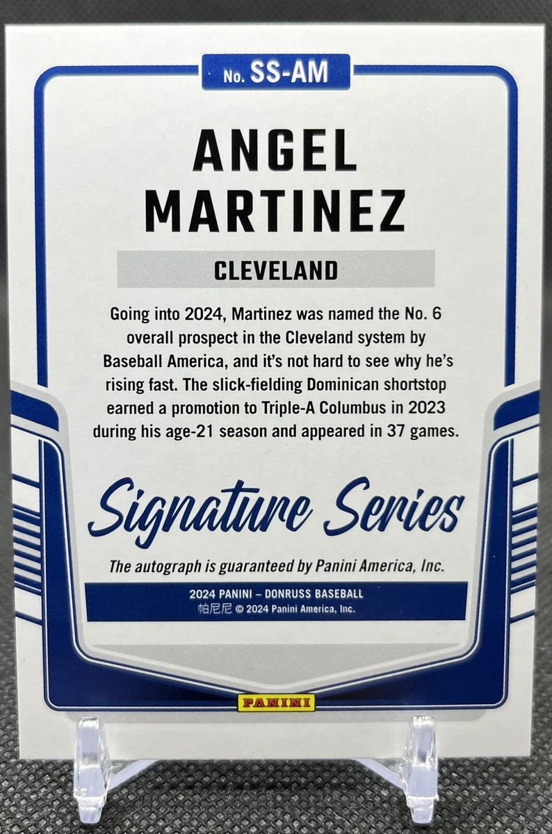 2024 Panini Donruss ANGEL MARTINEZ Autograph Signature Series Red