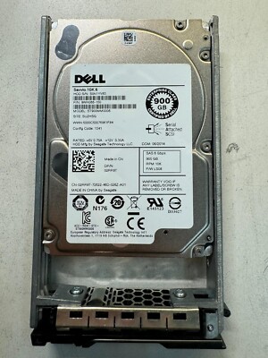 DELL ST900MM0006 9WH066-150 02RR9T 900GB 10K RPM 64MB CACHE 6Gb/s SAS 2 ...