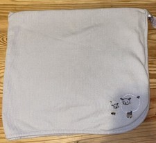 Parent  s Choice Sheep Lamb Baby Blanket Grey Thermal Waffle Weave 26  x29  
