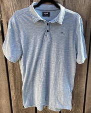 Men's Hurley Turquoise Logo Golf Polo M Light Stretch Breath Activewear RN100691