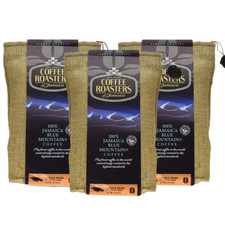 100 Jamaica Blue Mountain Coffee 16oz Whole Beans- Coffee Roasters - Pack of 3