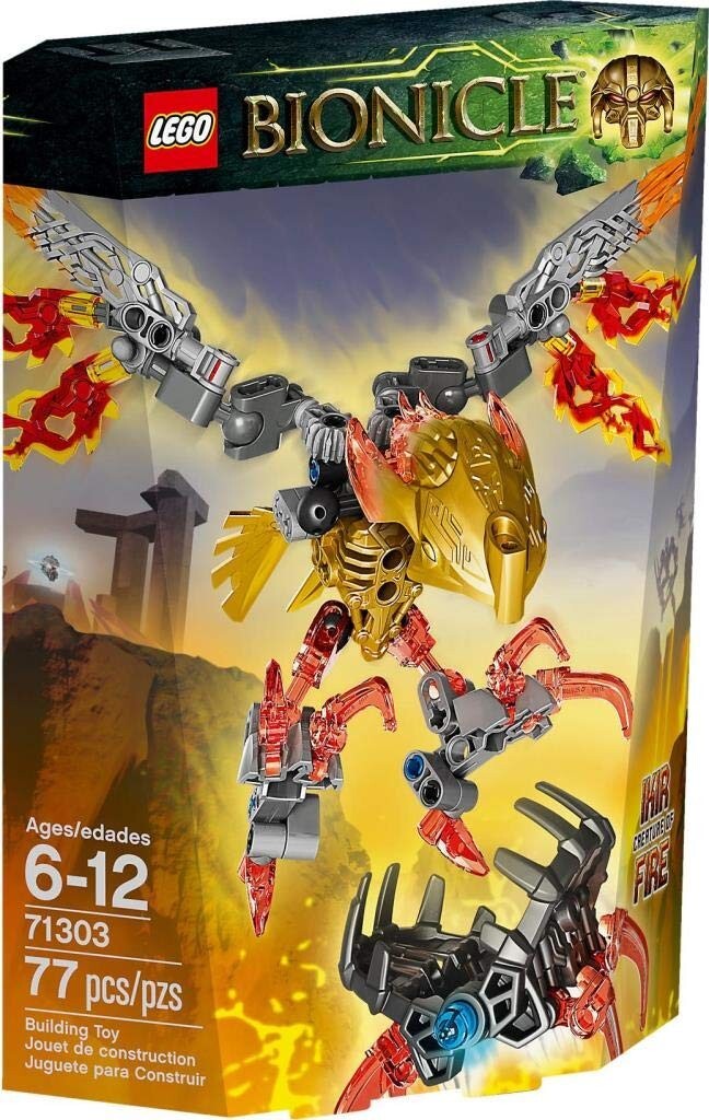 Créature du Feu LEGO Bionicle 71303 Ikir figurine articulée rouge et or boîte neuve