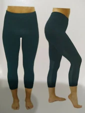 Active Life Women's Nylon Mesh Insert Teal High Waist Capri - Size  M - NWT