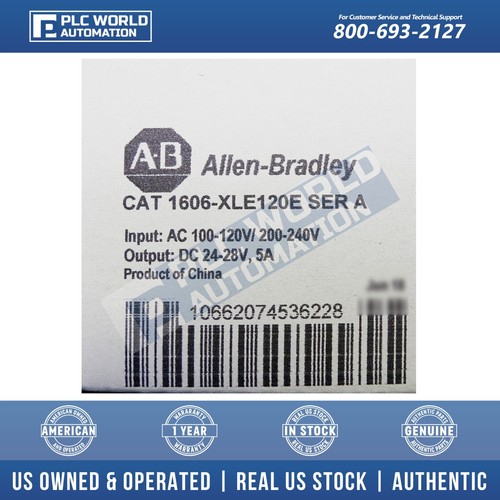 Allen Bradley 1606-XLE120E /B Power Supply 120/240 VAC, 5A, 120W, Brand New - Picture 2 of 4