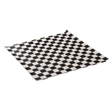 Handy Wacks Basket Liner Sheet Black/White Checks 12" L x 12" W | 3,000/Count