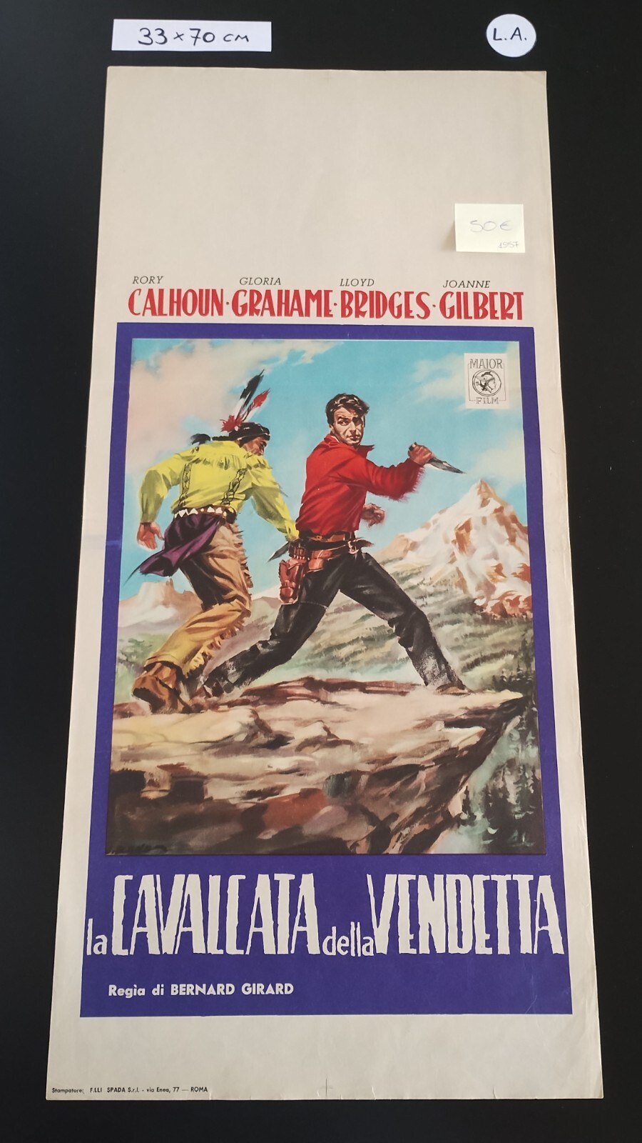 Locandina originale film La cavalcata della vendetta () - Regia di Bernard Girard