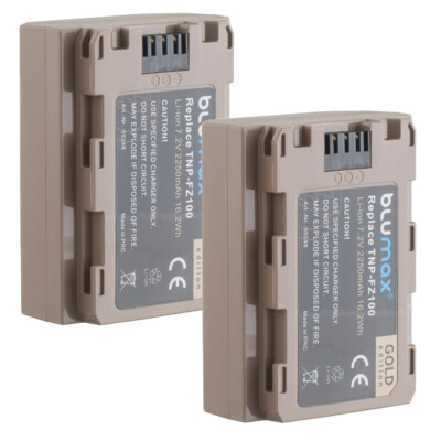 2x Blumax Akku für Sony NP-FZ100M Alpha 9 II  A9II A9S / A7C A7IV 2250 mAh