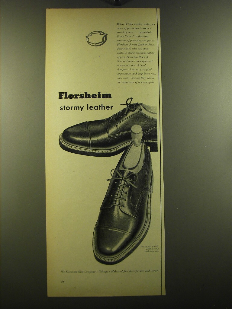 1950 Florsheim Advertisement - The Viking S-1378 Shoes | eBay
