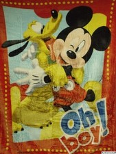 DISNEY MICKEY MOUSE OH BOY SOFT PLUSH BIG WARM NORTHWEST THROW BLANKET 60" X 80"