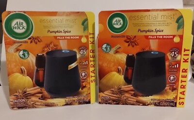 2X Air Wick Essential Mist Pumpkin Spice Starter Kit LIMITED EDITION * NEW *