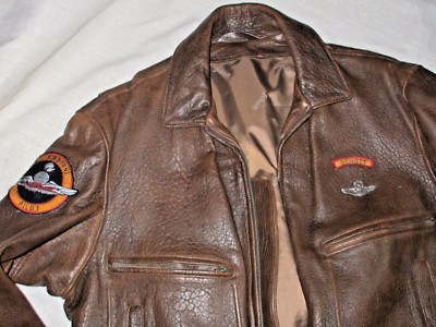 VINTAGE SCHOTT NYC PILOT AVIATOR BOMBER LEATHER