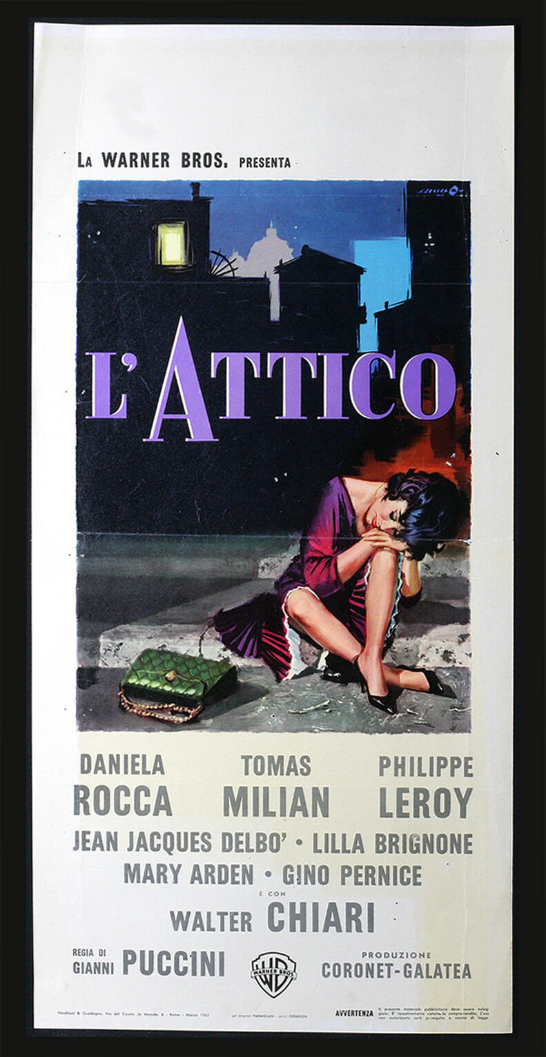 Locandina originale film L'attico (1962) - Regia di Gianni Puccini