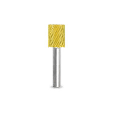SABURR TOOTH 1/2" Cylinder Burr Bit Fine (Yellow) - 1/4" Shank - 14C12SE-40