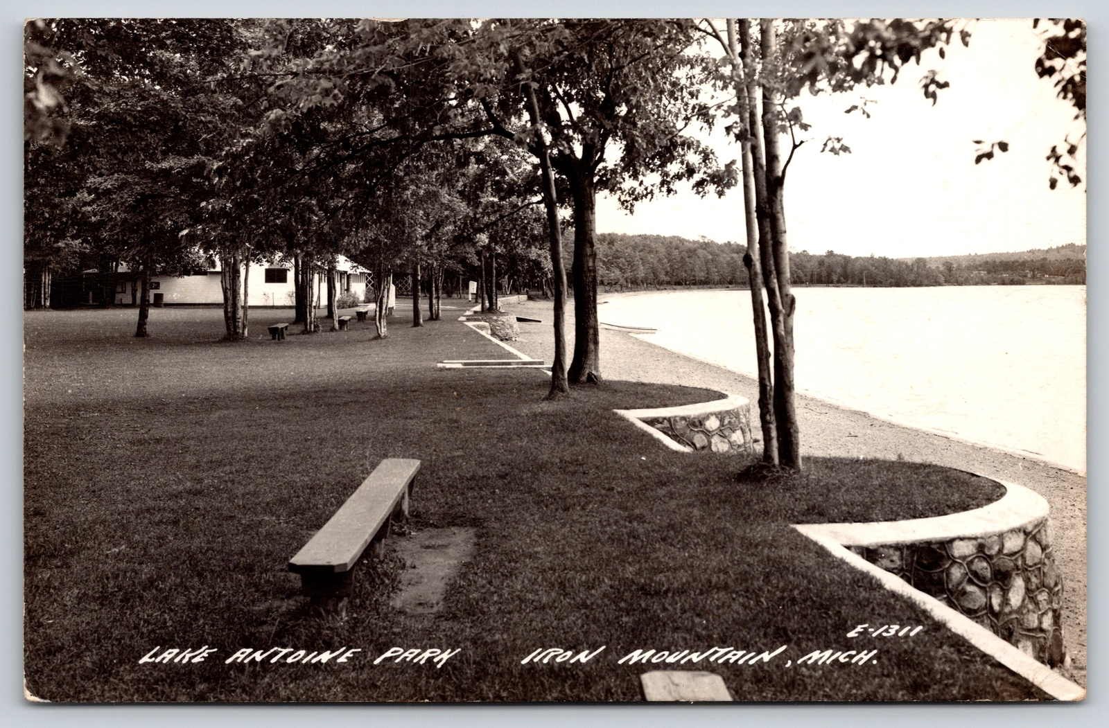 Iron Mountain MichiganLake Antoine Park1951 RPPC eBay