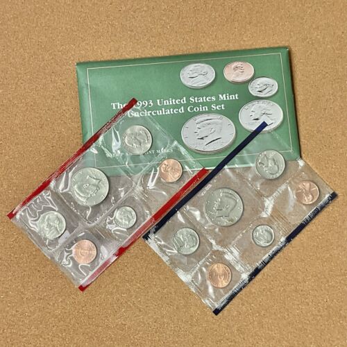1993 US Mint Uncirculated Coin Set Philadelphia and Denver Mints. 10 Total Coins