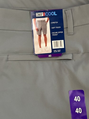 32 Degrees Cool Men Twill Tech Performance Stretch Soft Touch Shorts Gray 40* - 第 3/4 張圖片
