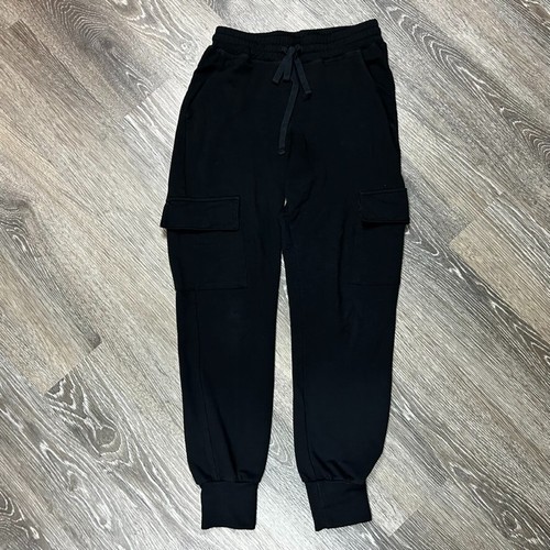 Sundry x Evereve Everyday Cargo Black Joggers Size 0 EUC Soft - Picture 2 of 10