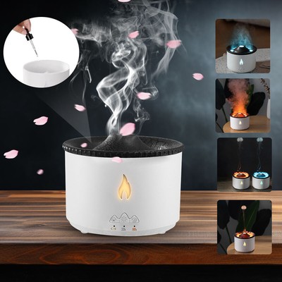 Aroma Essential Oil Volcano Diffuser Fire Flame Air Humidifier 2 Mist Mode Timer