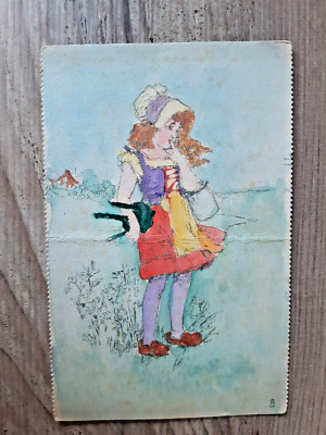 Postkarte Tuck Little Sunbeams Malbuch Serie 4095 Künstler Frances Brundage