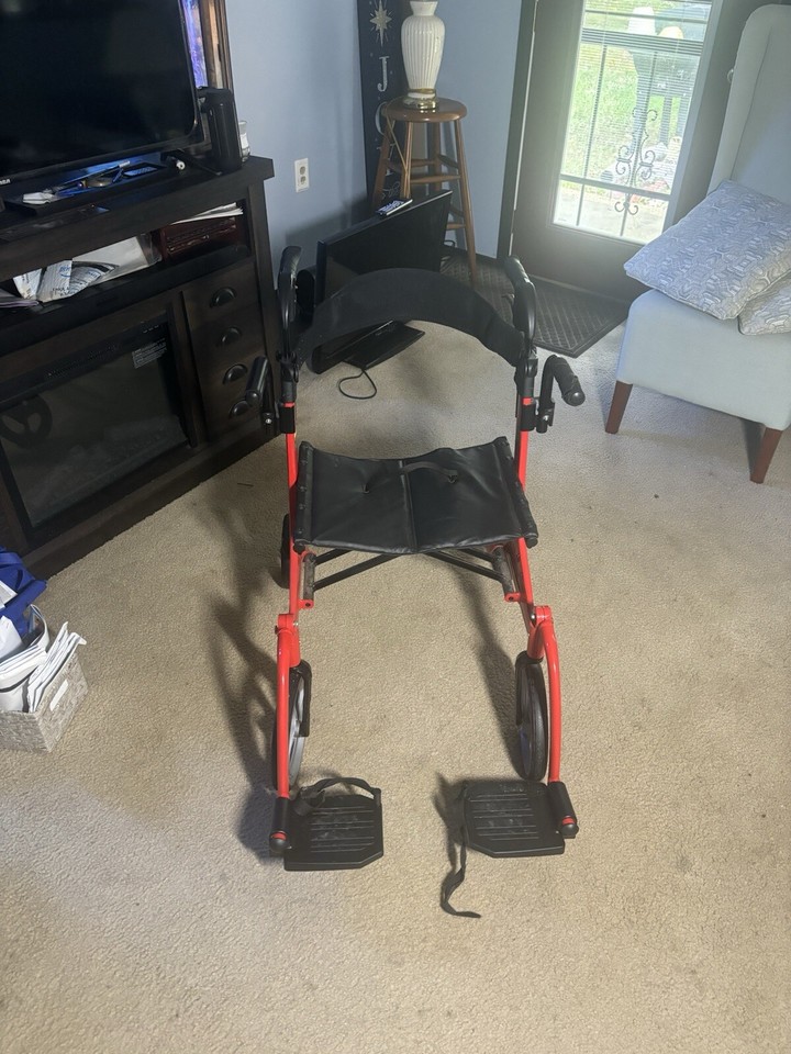 NEW Drive Medical Nitro Duet Rollator Walker and Transport Wheelchair