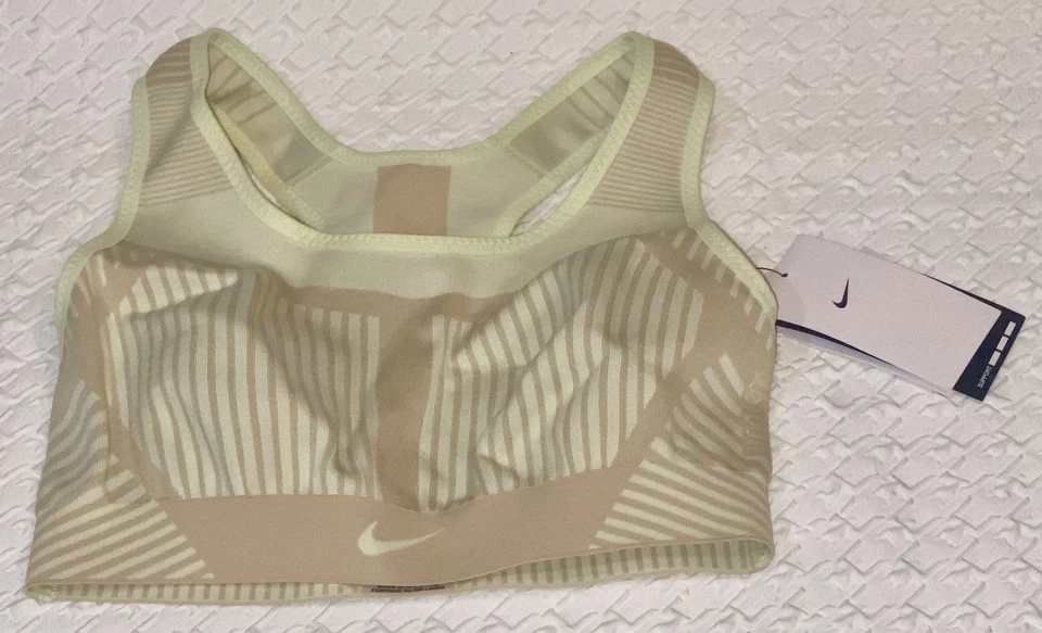 Sujetador deportivo NIKE Fe/Nom Flyknit alto impacto apenas voltio desnudo NUEVO para mujer S Foto 3 de 4