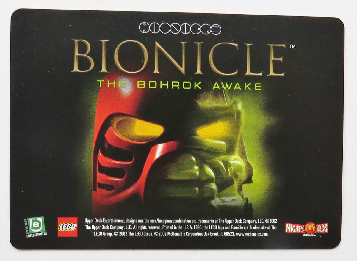McDonald's 2002 Lego Bionicle BOHROK AWAKE Set 15 Trading Card