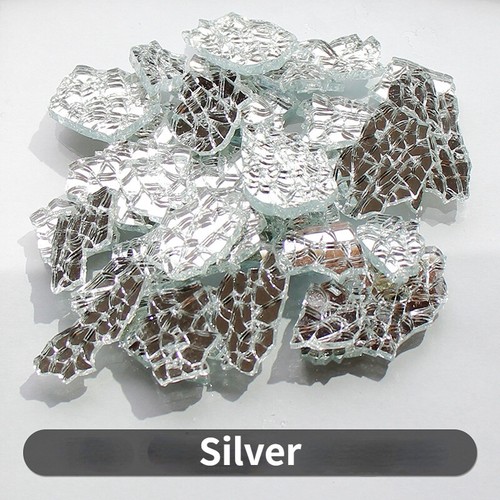 100g Coloré Irrégulière Verre Fragment Mosaïque Tuiles pour DIY Arts Craft Décor - Afbeelding 24 van 28
