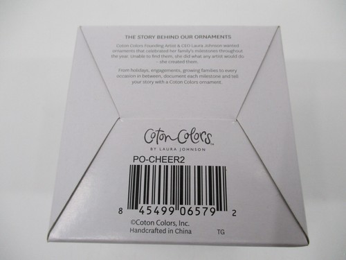 COTON COLORS CHRISTMAS ORNAMENT - CHEER! -New In Box 16J - Picture 3 of 3