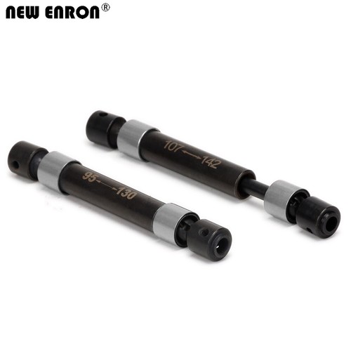 2Pcs Front+Rear Steel Center Drive shaft Silver For RC 1/10 Crawler Traxxas TRX4
