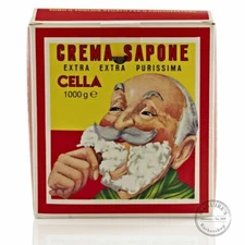 CELLA Shaving Soap Block - 1kg 1000g Crema Da Barba