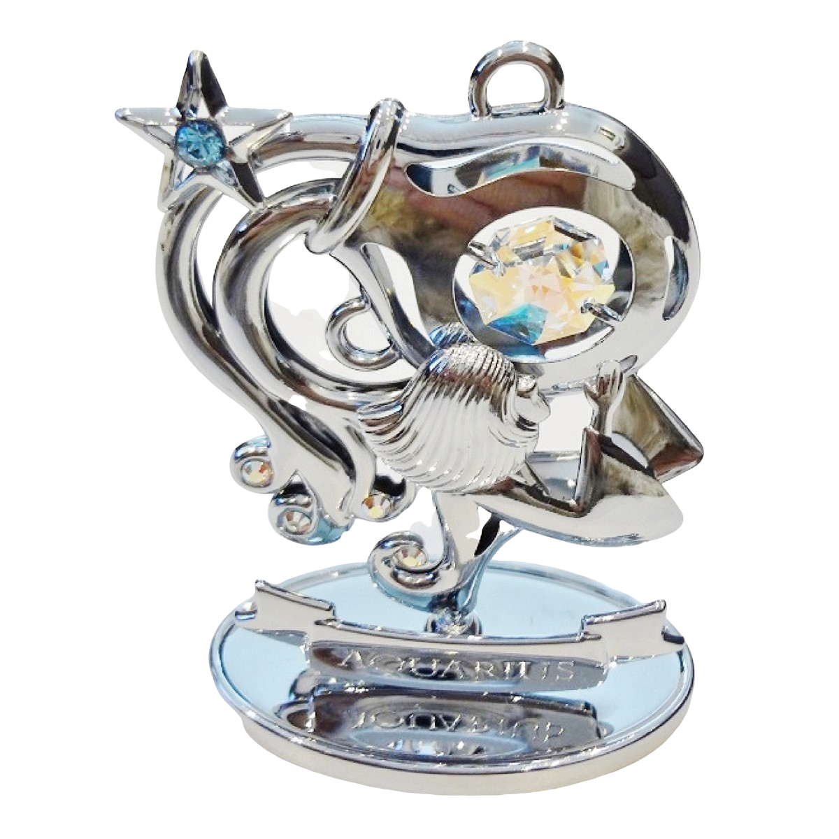 Crystocraft Aquarius Crystal Ornament Swarovski Elements Zodiac Sign Gift Boxed