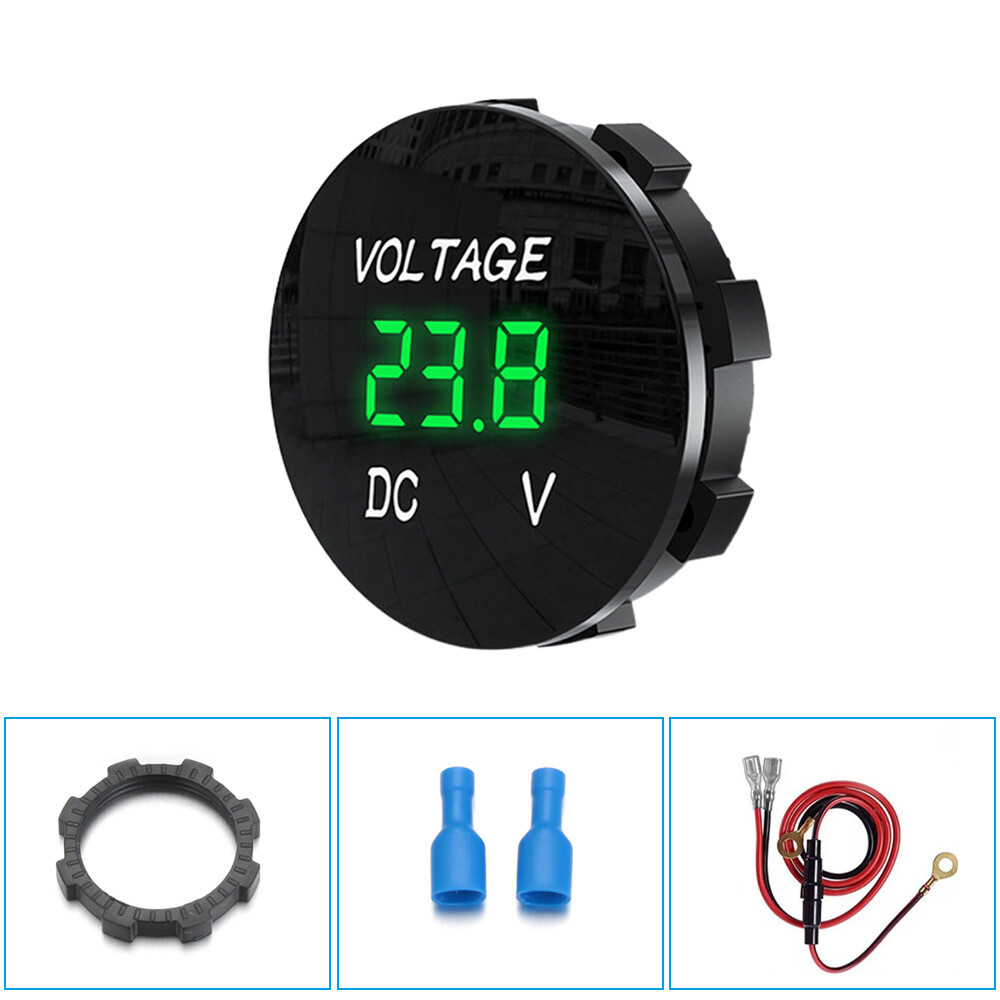 12V24V Car Marine Motorcycle Red LED Digital Volt meter Voltage