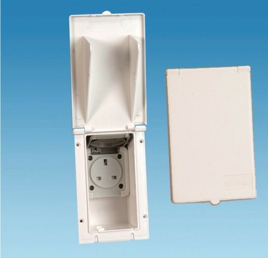 Caravan Camper Flush Fitting 240v Oblong Outlet