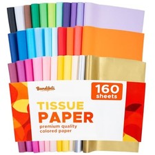 160 Sheets Colored Tissue Paper Bulk for Gift Bags, 20"x14", 32 Colors colorful