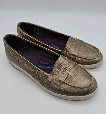 Keds Springy Steps Slip on Penny Loafers sz 6.5 Gold Tread Softly Insoles