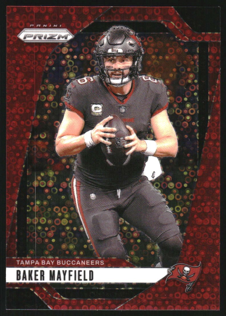 2024 Panini Prizm Prizms No Huddle Red #268 Baker Mayfield /75