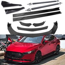 Front Bumper Lip Splitter Spoiler Rear Lip Strut Rod Body For Mazda 3