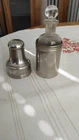 Vintage Aluminum Travelling Medicine/Perfume Bottle with Holder