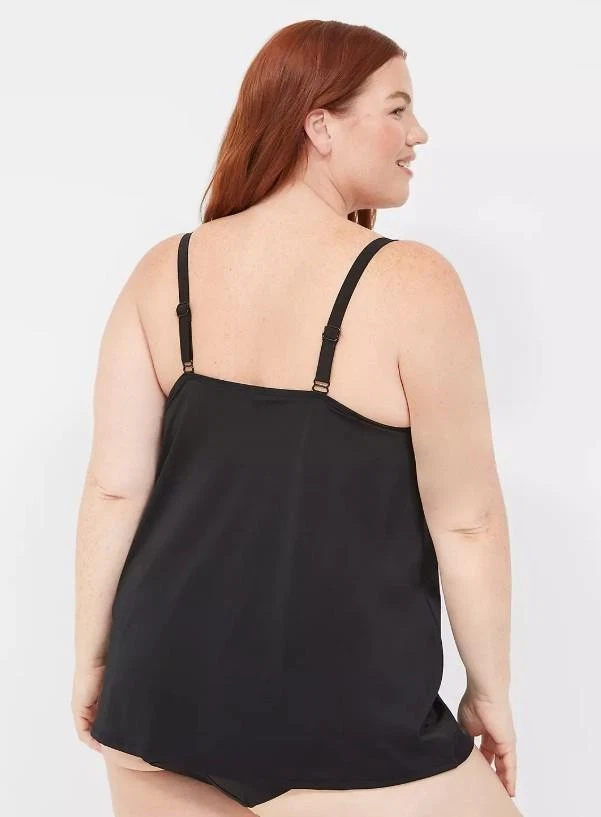 NUEVO NUEVO CON ETIQUETAS Negro Talla 40DD Sujetador con aros Junta tórica Tankini Top LANE BRYANT Foto 3 de 3